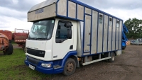Leyland DAF IF150 7.5T horse box, 2007 reg, MOT Feb 2024, 16ft Tristar container with 3 partitions, jockey room at front, used daily, ready to work. Good condition all round, MX07 RKN