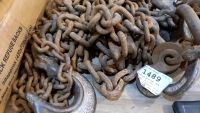 Pair of brother 5ft chains, 2 x 8ft snigging chains, 2'6" short chain, 6ft 4-leg lifting chains