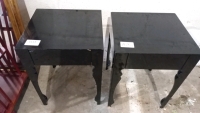 John Reeves for Heals black bedside tables