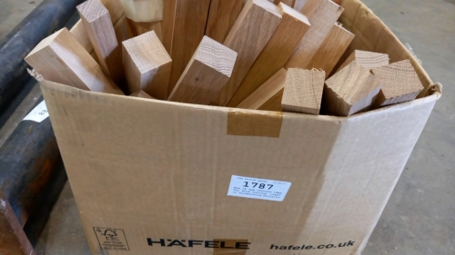 Box of oak offcuts idea for wood turning, craft or woodworking projects