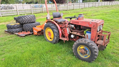 Schanzlin Gigant 30 tractor c/w Souema Laser 2-80 rotavator, towing arm, drawbar, 2 x PTOs, 2 x wheel plates, 2 x swing arms, 2 x 750/18, 2 x 400/16/15.5 & 4 x 600/16 wheels and tyres