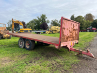 2010 21ft twin axle bale trailer with sprung drawbar