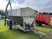 Peter Allen feed auger trailer, 6T, galvanised with roll over sheet