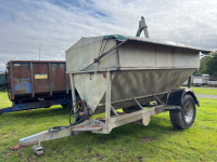 Peter Allen feed auger trailer, 6T, galvanised with roll over sheet - 2