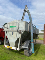 Peter Allen feed auger trailer, 6T, galvanised with roll over sheet - 4