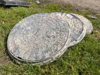 3 x round manhole lids
