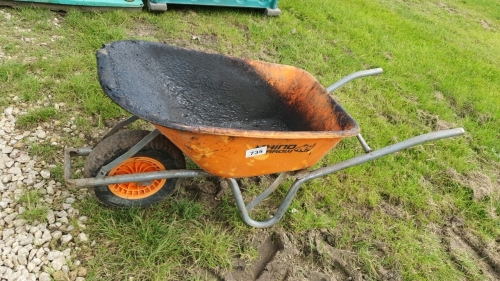 Large Rhino wheelbarrow, been working with tar