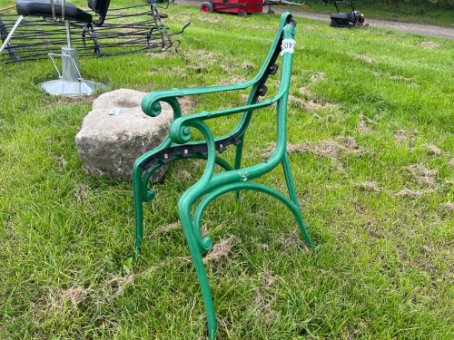 Pair of cast iron bench ends