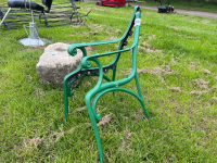 Pair of cast iron bench ends
