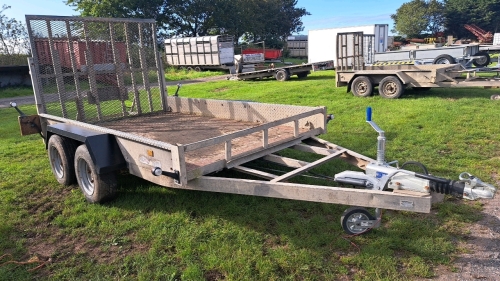 Ifor Williams GX84 8'x4' plant trailer with full width rear ramp
