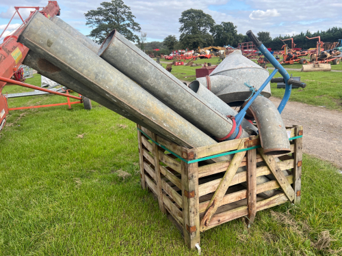 Quantity of Kongskilde sucker blower pipes etc