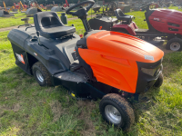 Feider new ride on mower, keys and manuals in office