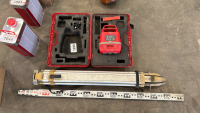 Datum Duo laser site level with receiver, staff and tripod