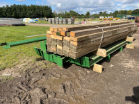 Used steel portal frame building approx 60'x25', 12' to eaves, timber purlins, timber side rails, 2 gable legs, 2 wind braces - 5