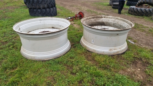 Pair of GKN 20 x 42 fixed rim wheels