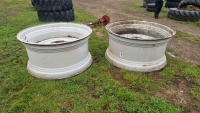 Pair of GKN 20 x 42 fixed rim wheels