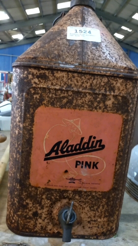 Aladdin pink paraffin can with tap