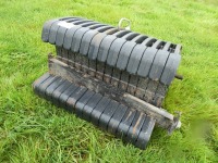 14 x Valtra 40kg wafer weights & frame