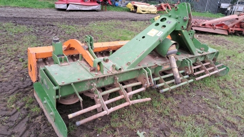 Amazone KE303 3m power harrow with packer roller and quick fit tines, 2000