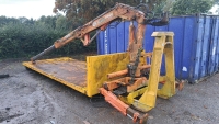 Hook lift body with Atlas 3008 crane