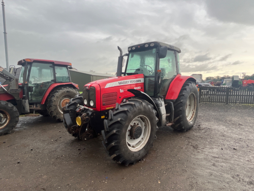 MF 6480 Dynashift tractor, front linkage, self levelling suspension, new dashboard fitted so full hours unknown. AE05 BYX