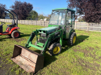 John Deere 855 compact tractor with Lewis front loader