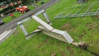 Galvanised jib JCB brackets