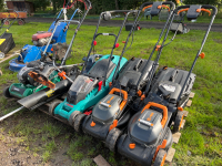 Pallet of part exchange lawnmowers