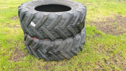 Pair of Agri Max 420/70/28 tractor tyres