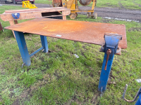 Large welding bench and vice