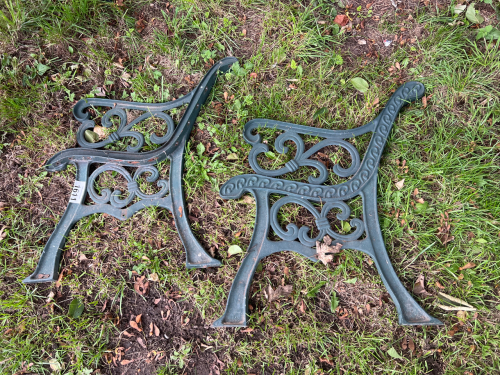 Pair of bench ends