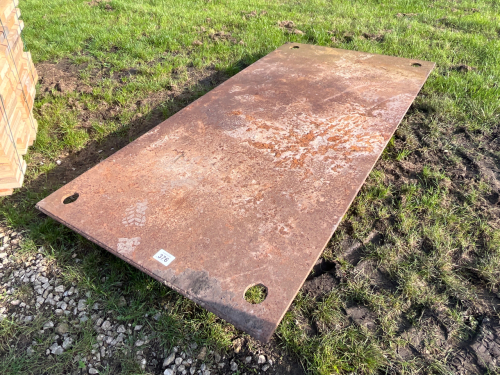 Steel road plate, approx 8x5