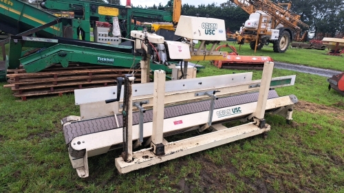 Orion USC V-track 3ph conveyor, automator and fixed head stitcher