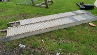 2 x 14ft aluminium tractor loading ramps, ex David Brown factory at Meltham - 2