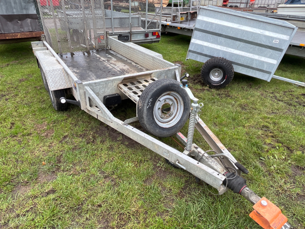 Indespension galvanised 8x4 plant trailer, very new tyres and jockey pins York Machinery Sale