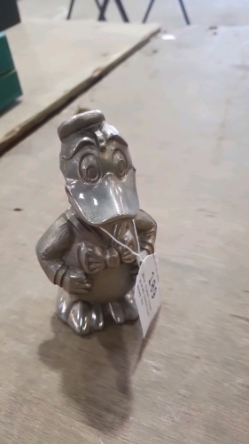 Walt Disney silver plated Donald Duck money box