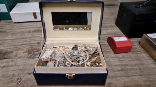 Black box of jewellery