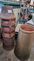 2 x chimney pot planters