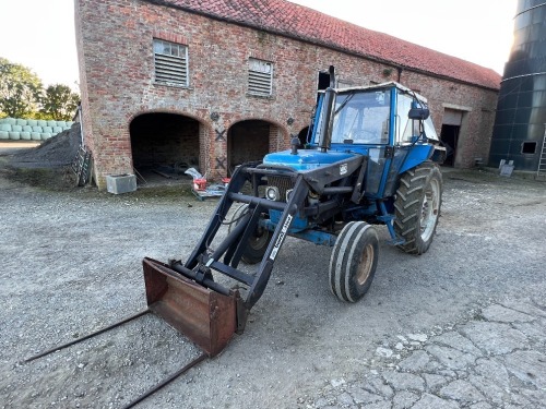 Ford 5610 2wd tractor c/w Quicke 3260 loader, rubix cube gearbox, 8651hrs, A489 PKH, c/w twin bale spike on quicke no.3 brackets