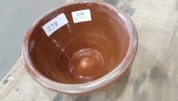 Vintage terracotta pancheon bread proving bowl