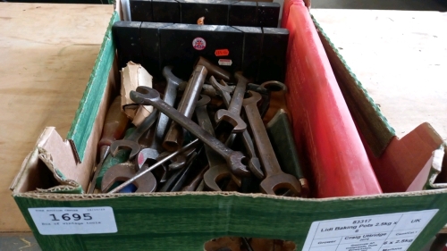 Box of vintage tools