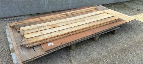 Pallet of hardboard and timber