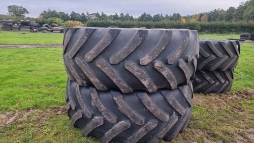 Pair Bridgestone tyres 710/70/38