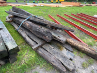 Bundle of reclaimed oak beams