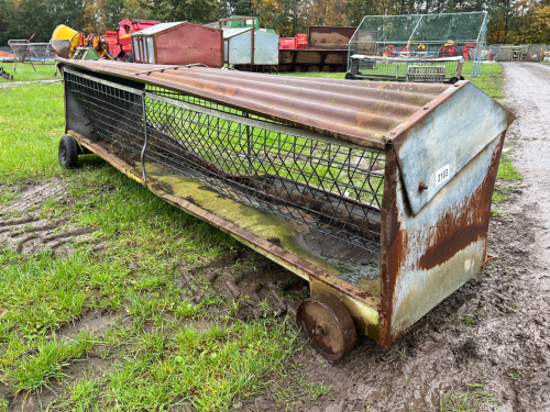 Sheep hay rack on wheels