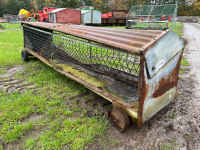 Sheep hay rack on wheels