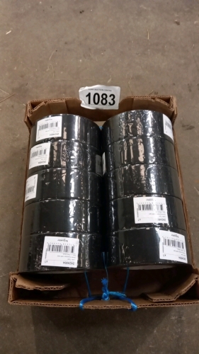 10 x rolls Schneider black gaffer tape, 50m rolls