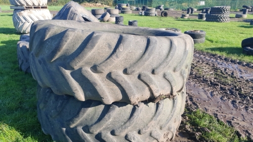 Pair of Firestone 650/65R42 tyre