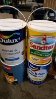 6 x 2.5ltr tins of paint plus 4 x 5ltr tins of paint - 3