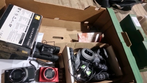 Assorted cameras including Nikon digital